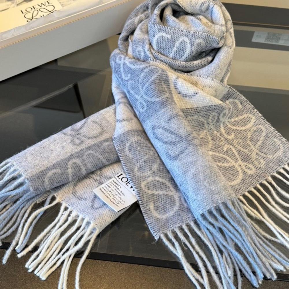 Loewe Blue and Cream Scarf